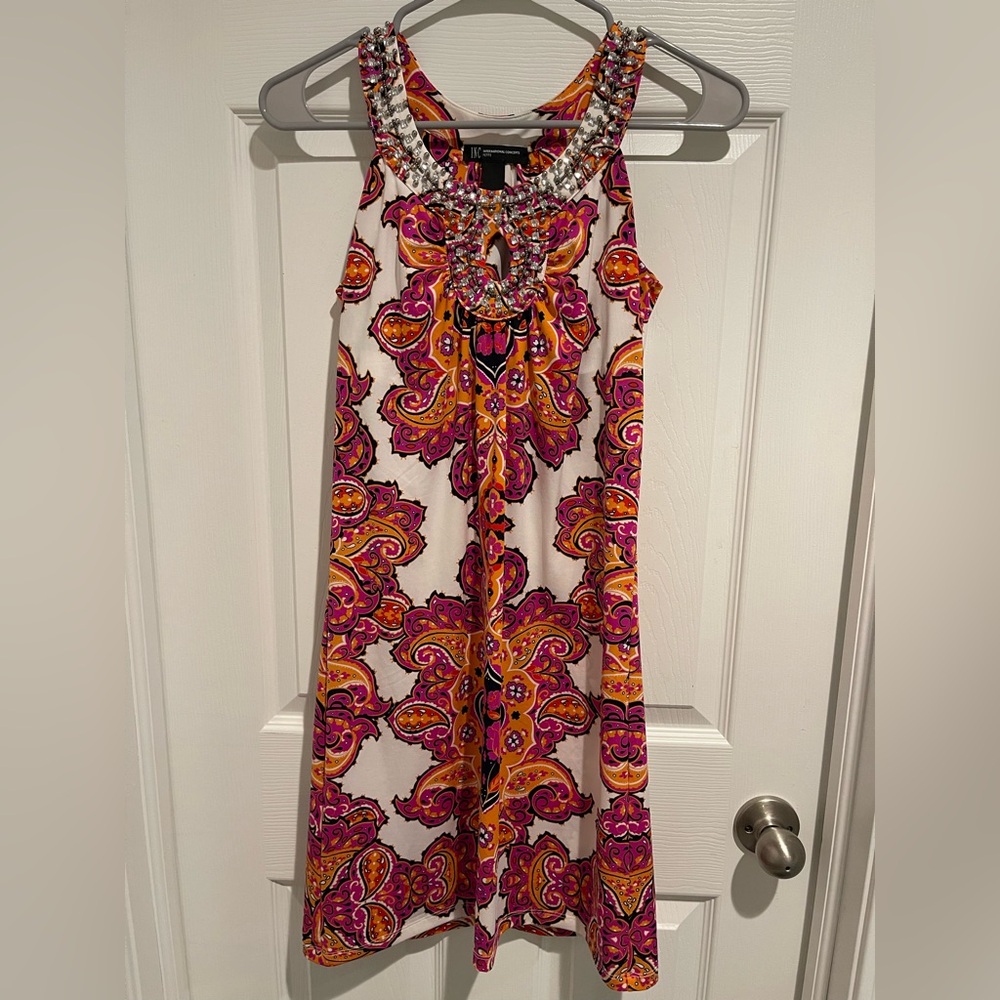 INC International Concepts Pink and Orange Maxi Dress